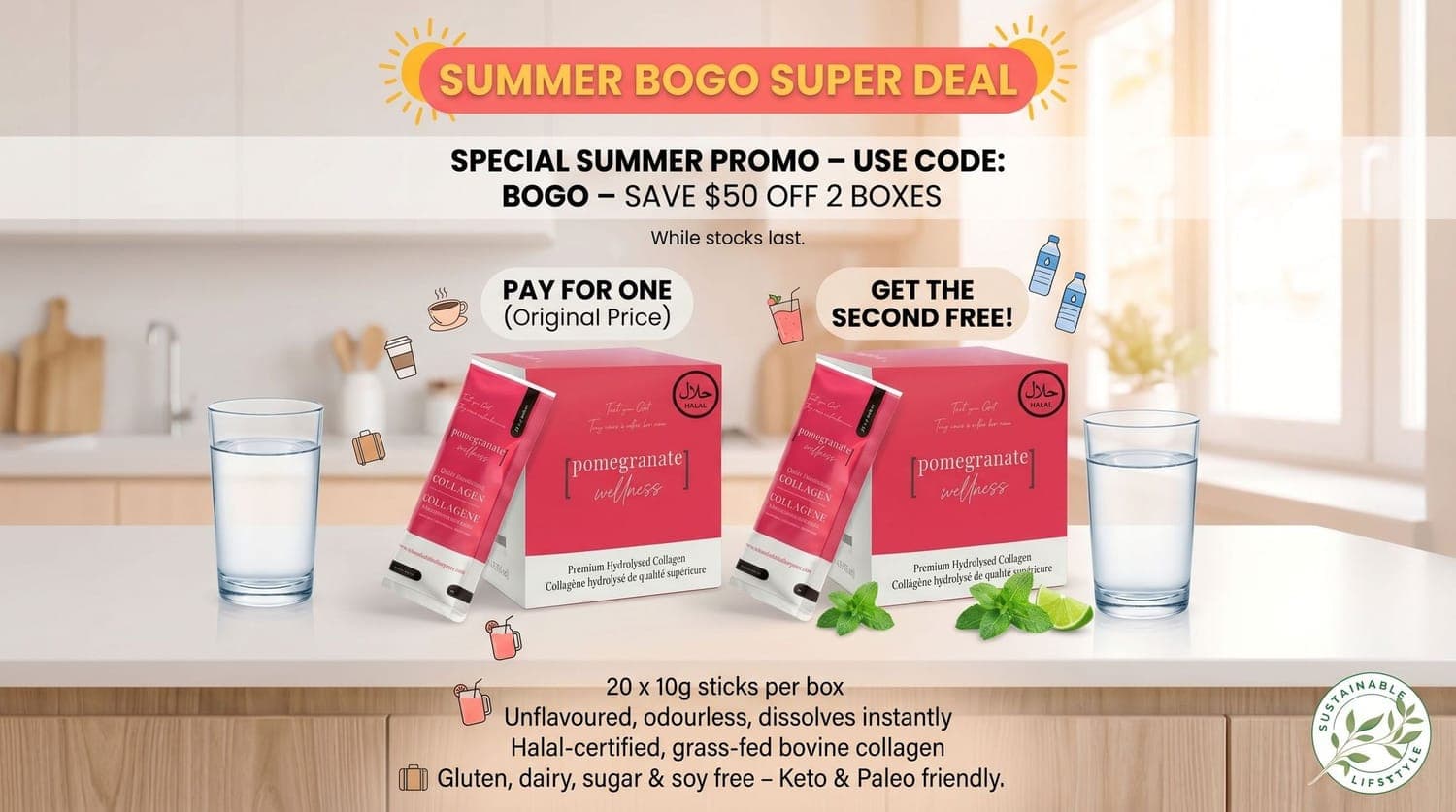 Summer Promo BOGO Premium Halal Bovine Collagen